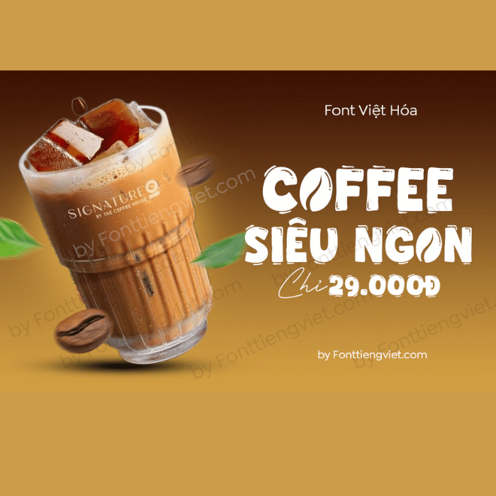 Font Việt hóa 1FTV VIP Coffee Town