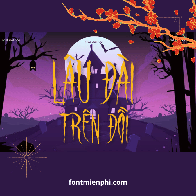 Font Việt hóa 1FTV VIP Raven Song ,font Font Halloween