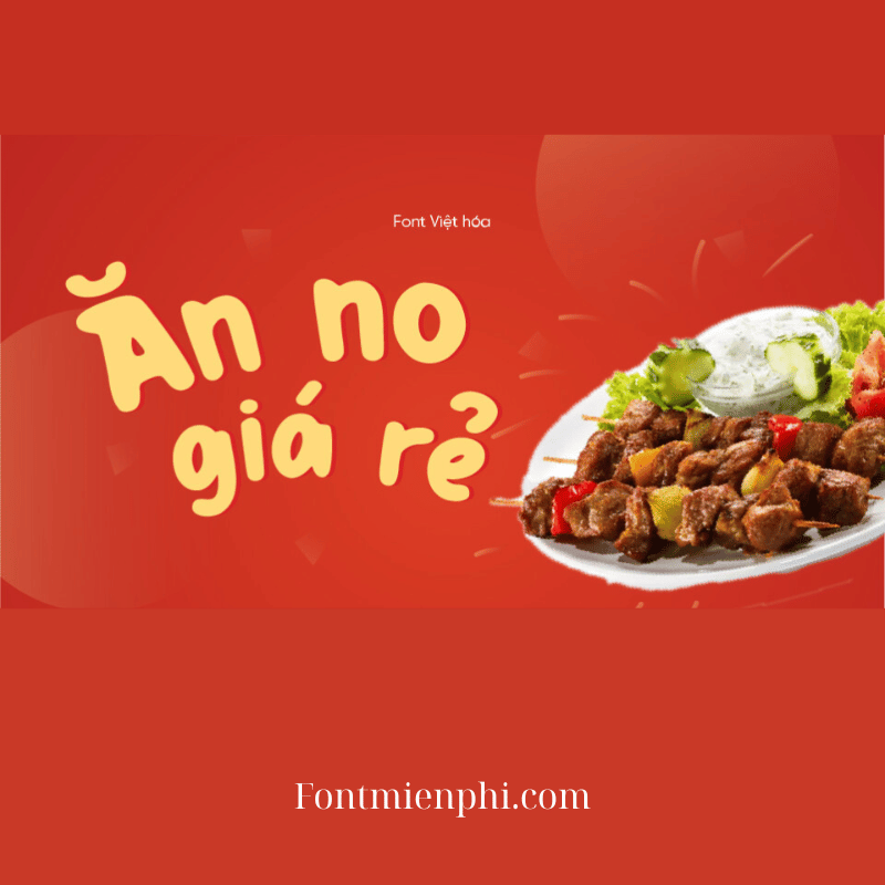 Font Việt hóa 1FTV VIP Red Burger