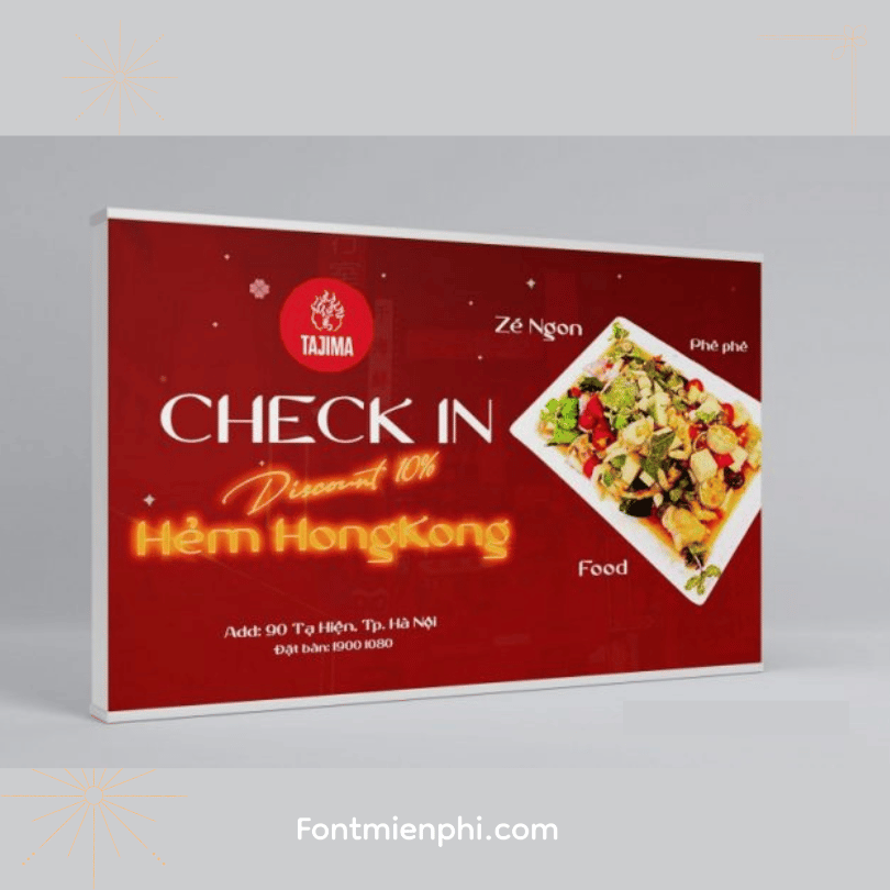 Việt hóa font 1FTV thiết kế ẩm thực 2