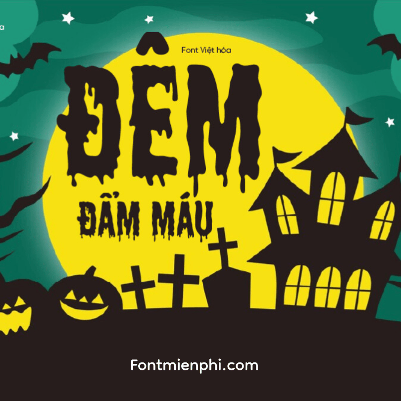 Font Việt hóa 1FTV VIP Shlop ,font Font Halloween  - Phông Chữ Halloween "Kinh Dị Pha Chút Hài Hước"