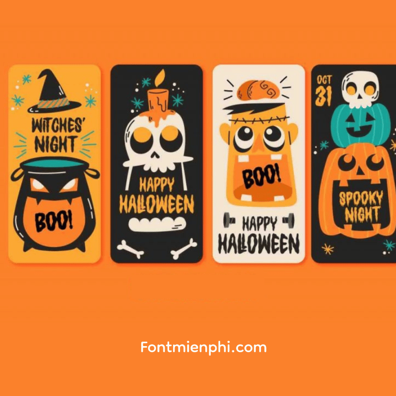 Việt hóa font 1FTV VIP Ghoulies kiểu Halloween