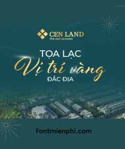 Font combo thiết kế bất động sản 2 , Sẳn hiệu ứng gradient trong file Ps