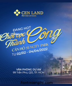 Font combo thiết kế bất động sản 1 , Sẳn hiệu ứng gradient trong file Ps